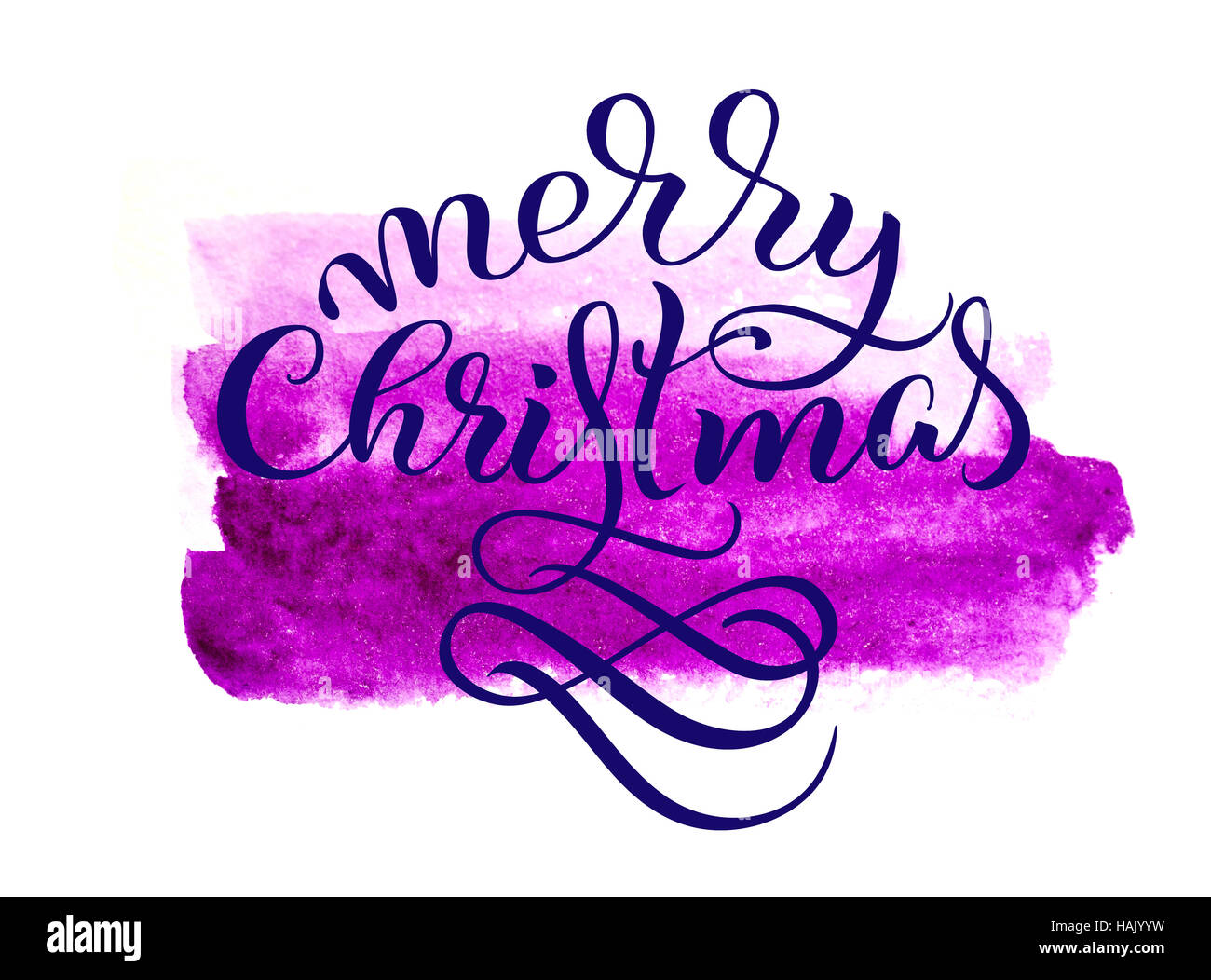 Résumé fond violet ton et le texte de joyeux Noël. Calligraphie lettrage Banque D'Images