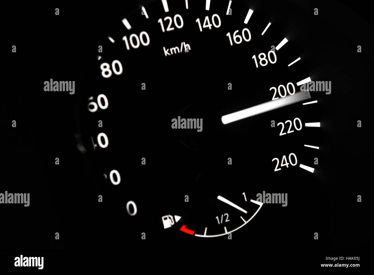 Tableau de bord de voiture rapide. concept haute vitesse Banque D'Images