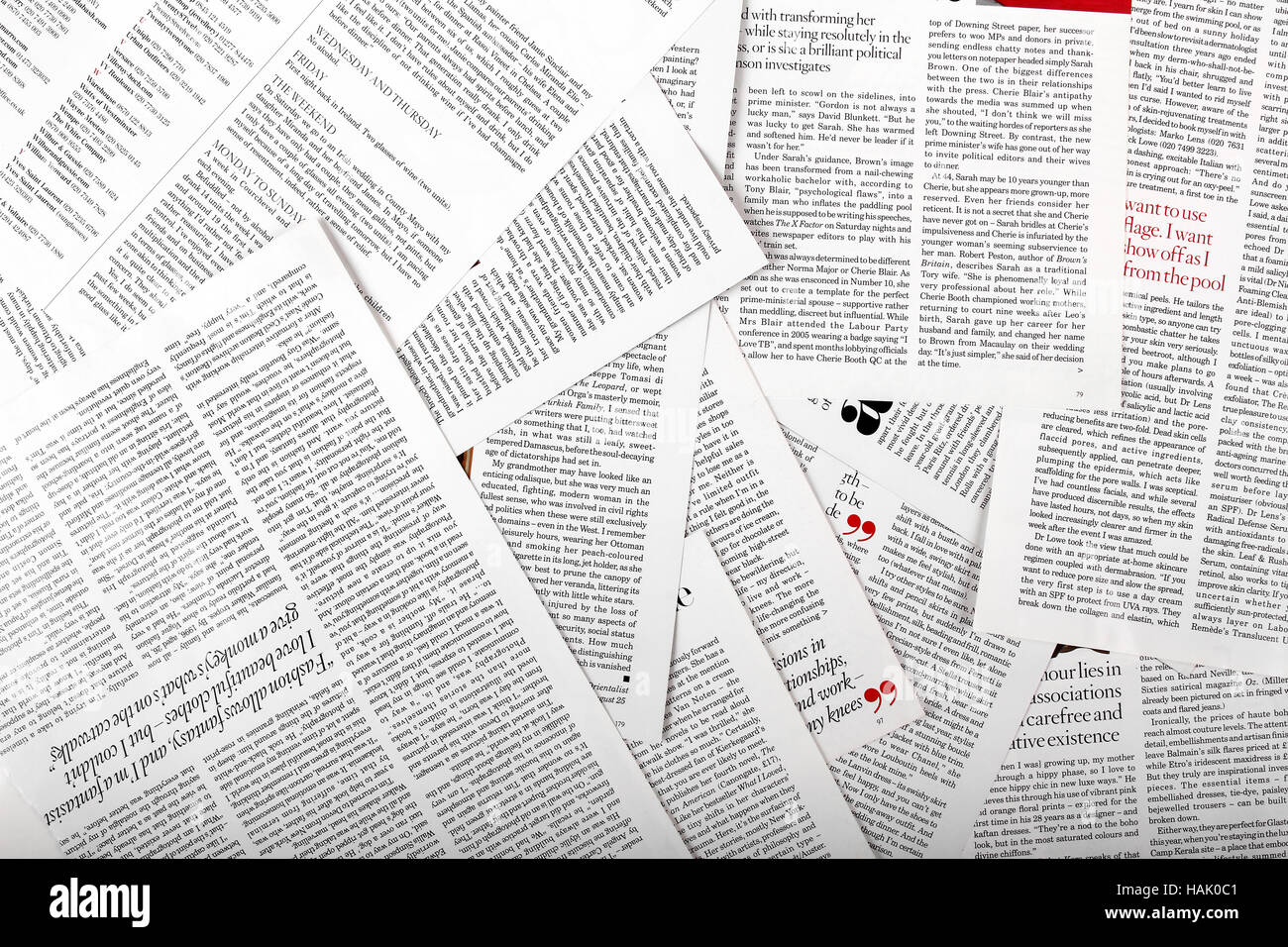 Journal, pages contexte Banque D'Images