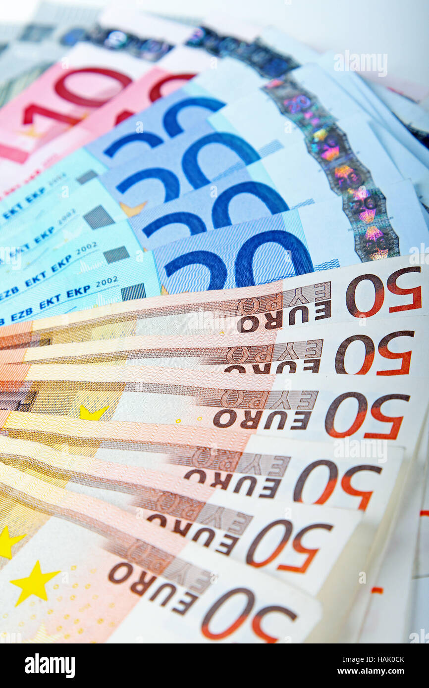 Euro argent Banque D'Images