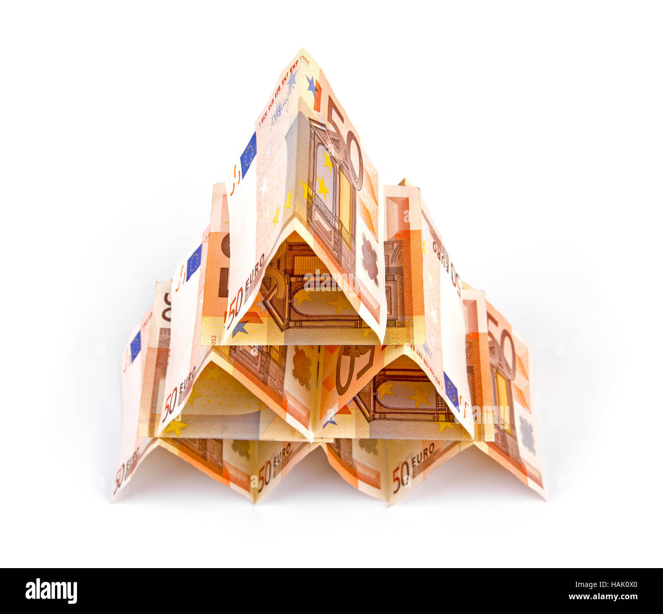Pyramide d'argent euro Banque D'Images
