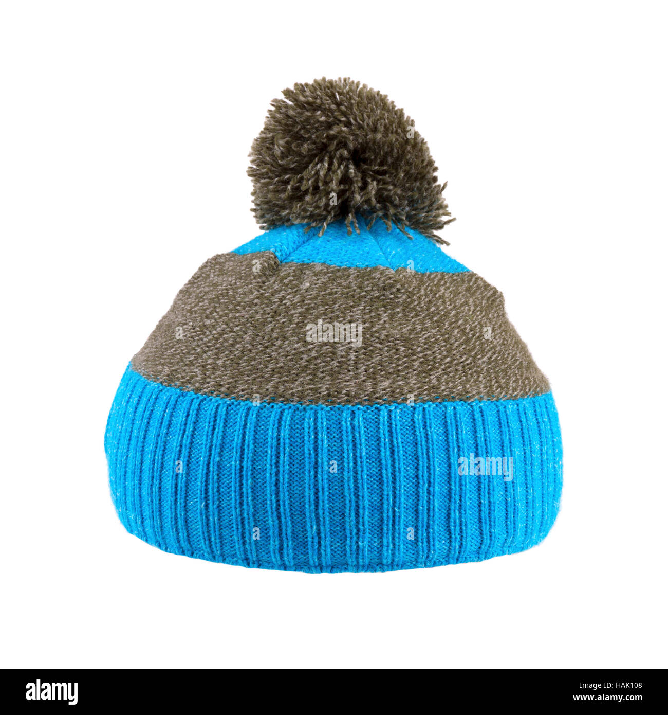 D'hiver en laine hat isolated on white Banque D'Images