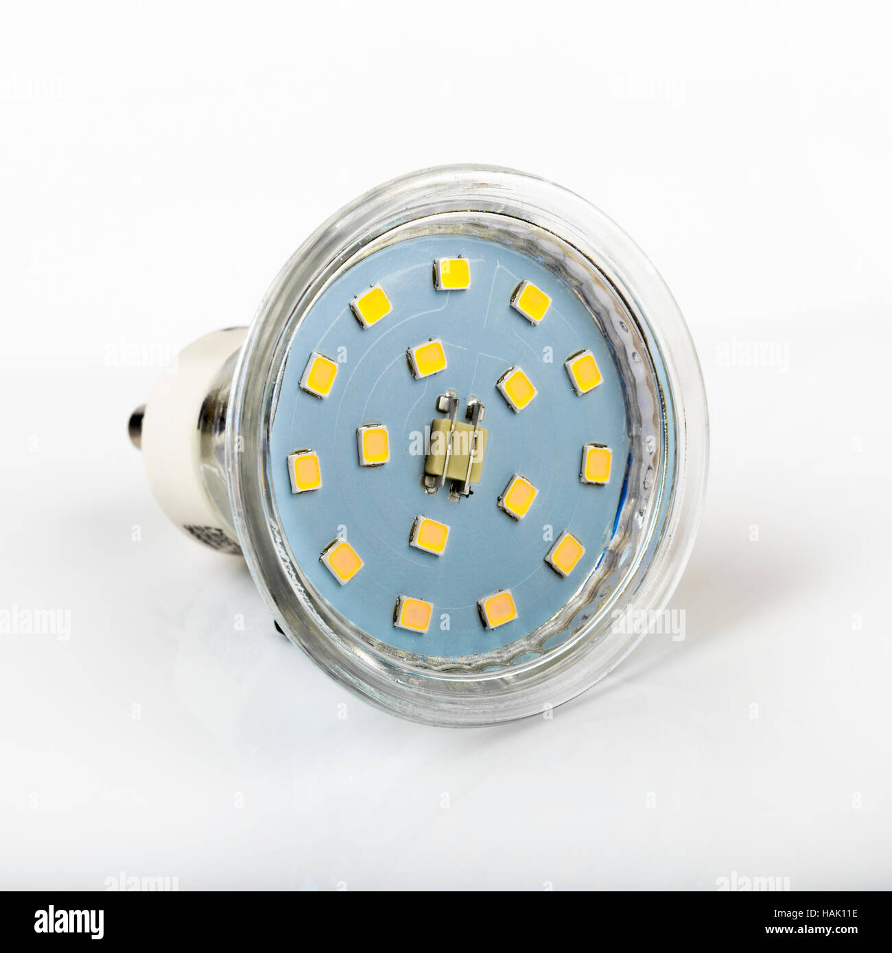 Diode LED Light bulb on white Banque D'Images