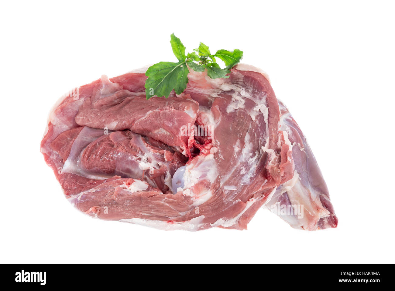 Epaule d'agneau isolé sur un fond blanc studio. Banque D'Images