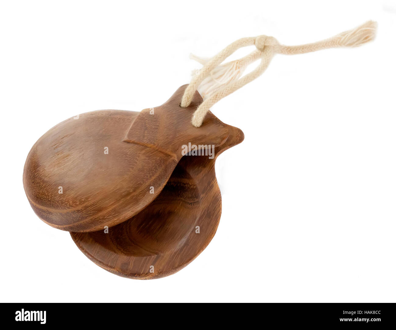 L'Espagnol castanuelas instrument de percussion est utilisée dans le flamenco, sevillanas danse en Espagne Banque D'Images