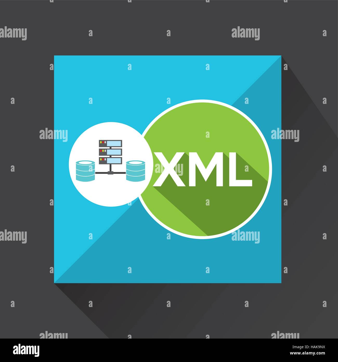 Langage XML de stockage de base de données vector illustration eps 10 Illustration de Vecteur