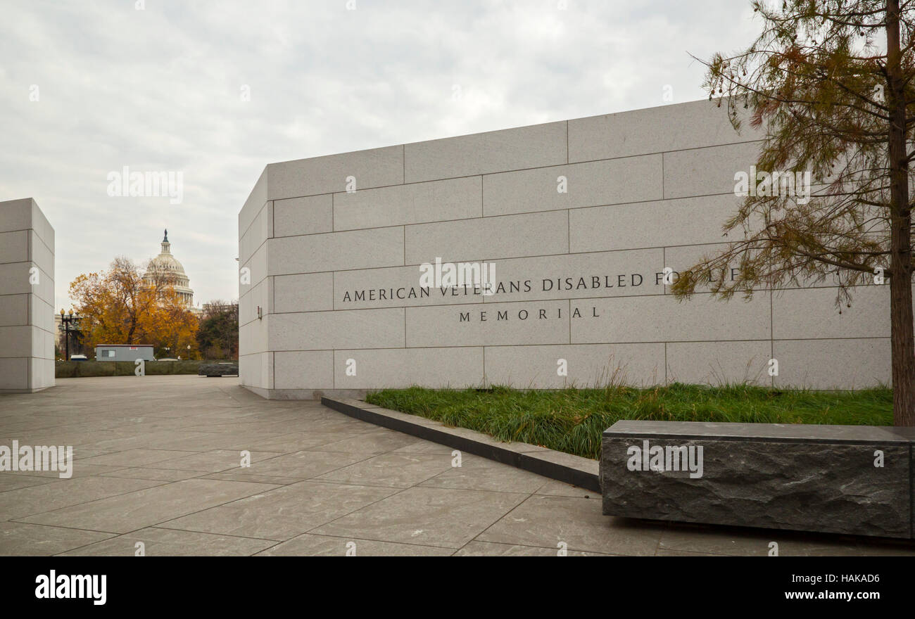 Washington, DC - Les anciens combattants Américains handicapés à vie Memorial, près de la capitale américaine. Banque D'Images