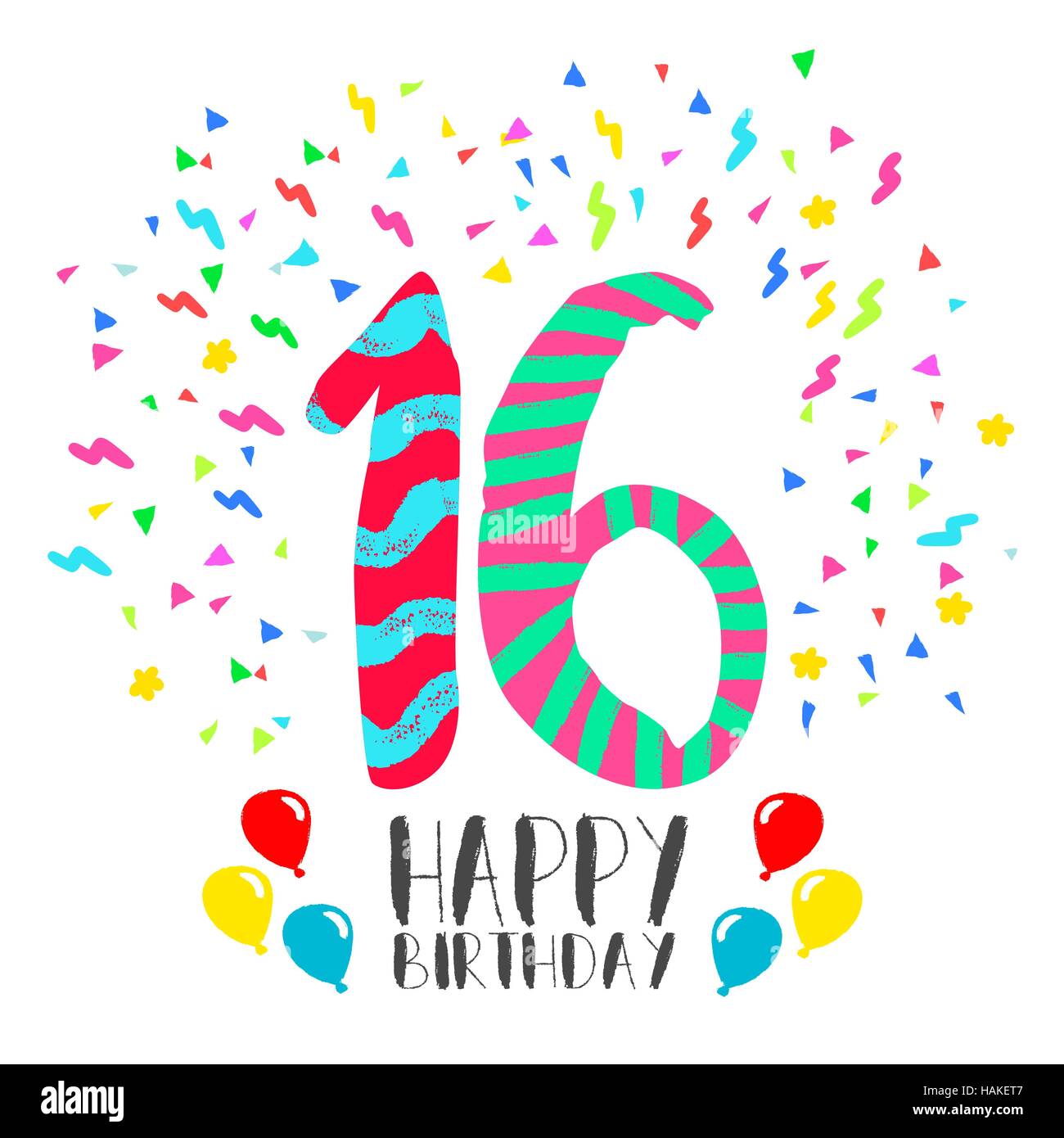 Joyeux Anniversaire Numero 16 Cartes De Vœux Pour L Annee En Seize Fun Art Style Avec Partie De Confettis Invitation D Anniversaire De Felicitations Ou De Celebrations Image Vectorielle Stock Alamy Joyeux Anniversaire Numero 16 Cartes De Vœux Pour L Annee En Seize Fun Art Style Avec Partie De Confettis Invitation D Anniversaire De Felicitations Ou De Celebrations Image Vectorielle Stock Alamy