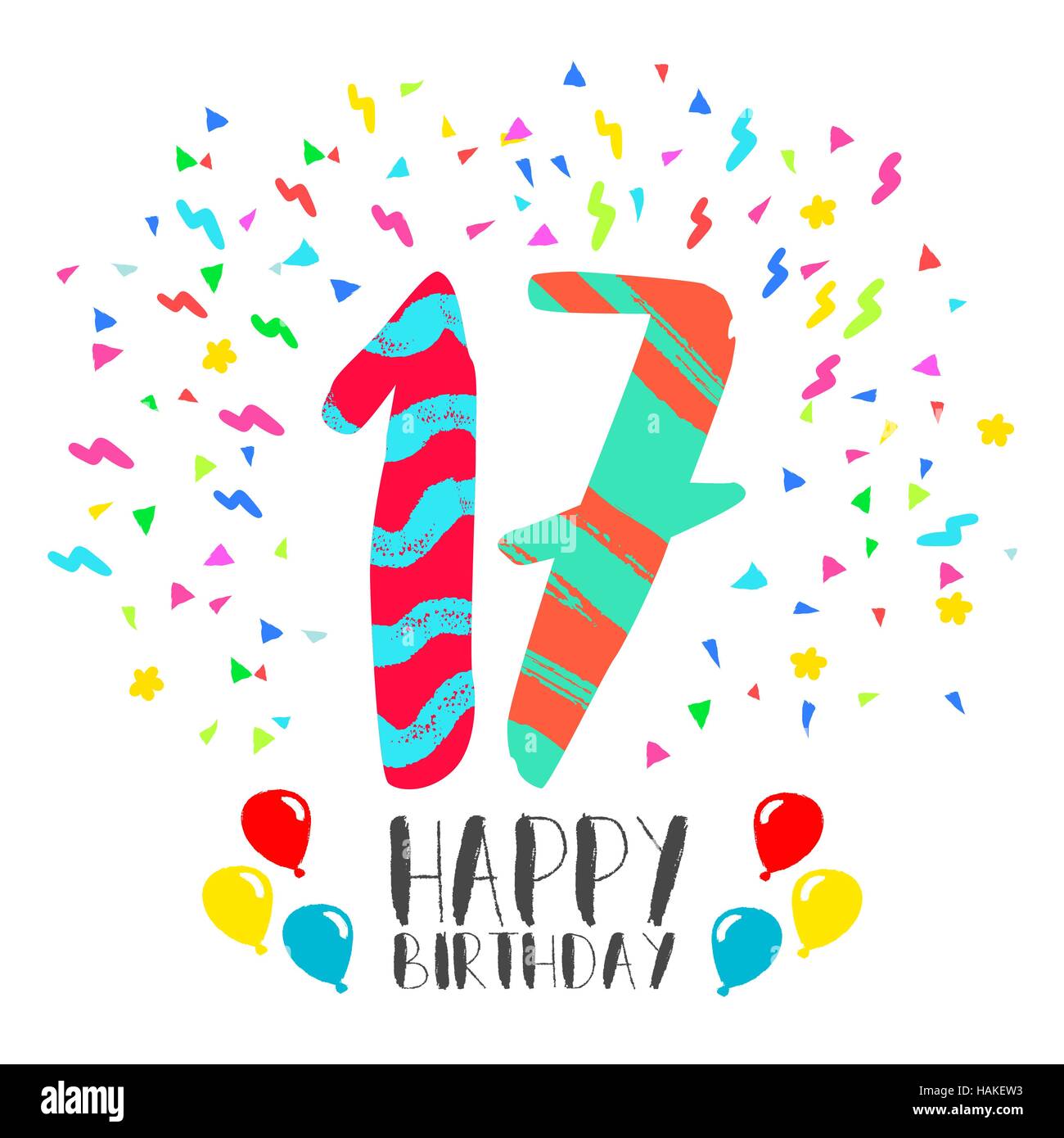 Happy Birthday Number 17 Greeting Banque D Image Et Photos Alamy Happy Birthday Number 17 Greeting Banque D Image Et Photos Alamy