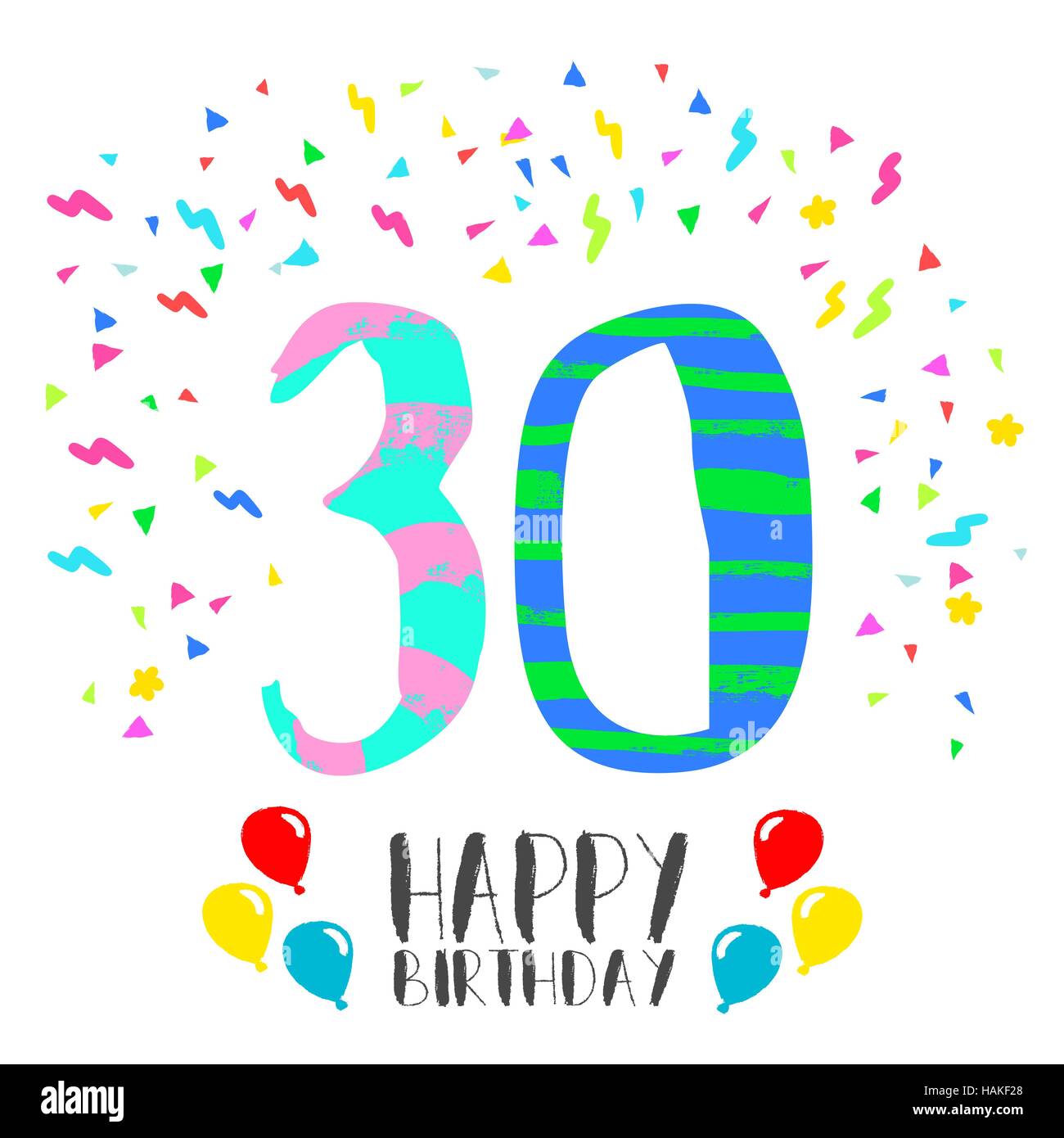 Joyeux Anniversaire Numero 30 Carte De Souhaits Pour Trente Ans Dans Fun Art Style Avec Partie De Confettis Invitation D Anniversaire De Felicitations Ou De Celebrations Image Vectorielle Stock Alamy Joyeux Anniversaire Numero 30 Carte De Souhaits Pour Trente Ans Dans Fun Art Style Avec Partie De Confettis Invitation D Anniversaire De Felicitations Ou De Celebrations Image Vectorielle Stock Alamy