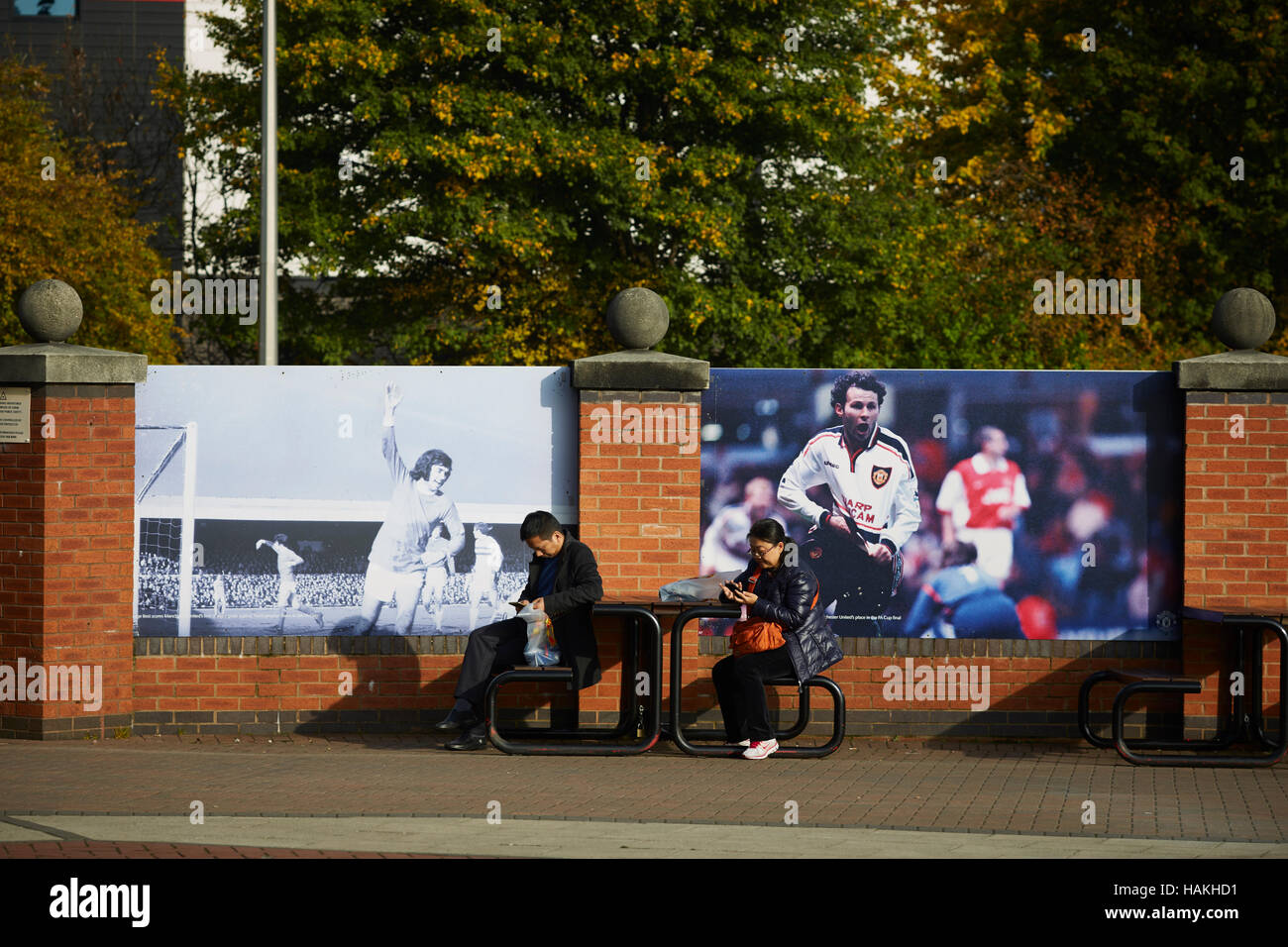 Le stade de Manchester United, Old Trafford, stade du canal d'entrée extérieur copyspace architecture extérieure histoire structure de l'Asie à l'étranger historique ch Banque D'Images