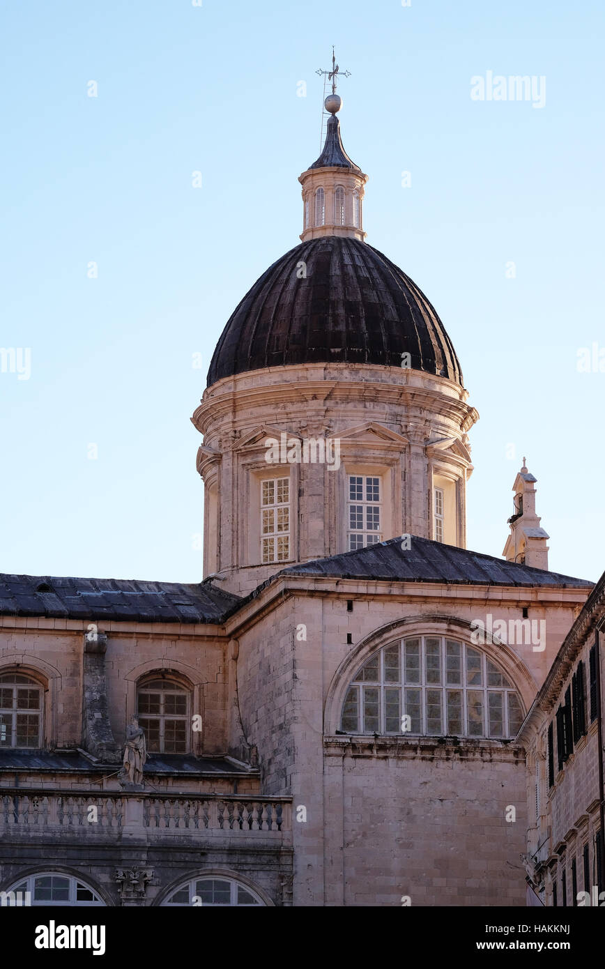 Cathédrale Assomption de la Vierge Marie à Dubrovnik, Croatie le 29 novembre 2015. Banque D'Images