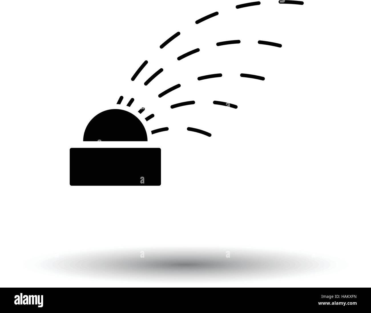 L'icône d'arrosage automatique. Fond blanc avec design de l'ombre. Vector illustration. Illustration de Vecteur