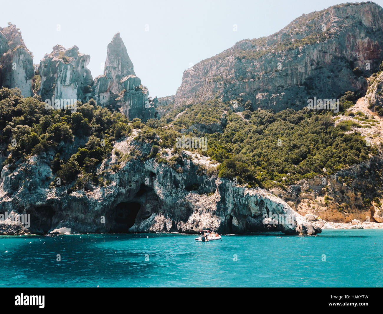 Paysage de la côte de la Sardaigne à San Teodoro Banque D'Images