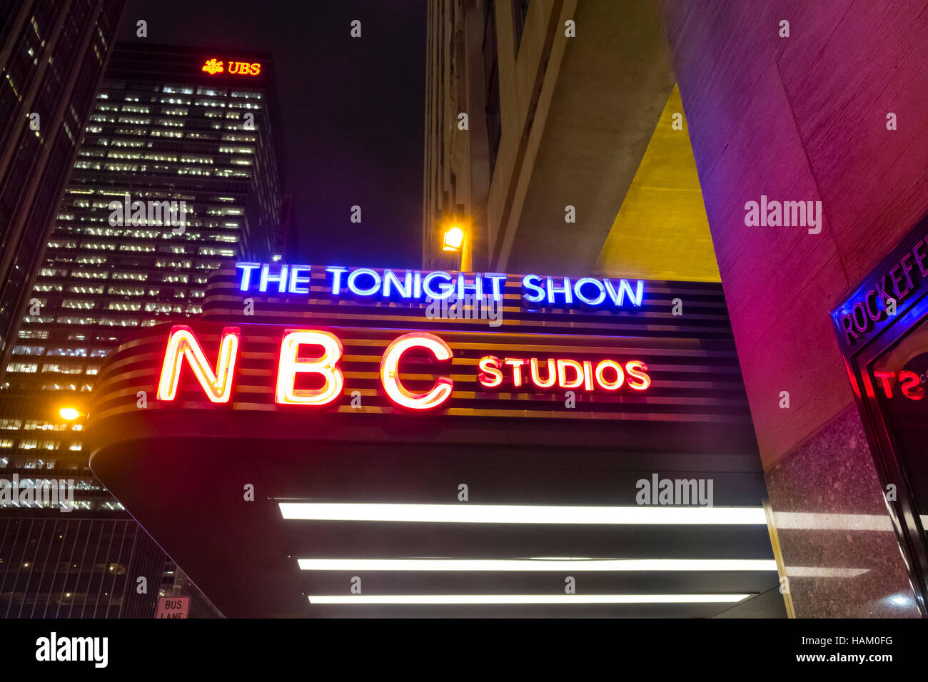 Studios NBC chapiteau pour le Tonight Show à New York City Banque D'Images