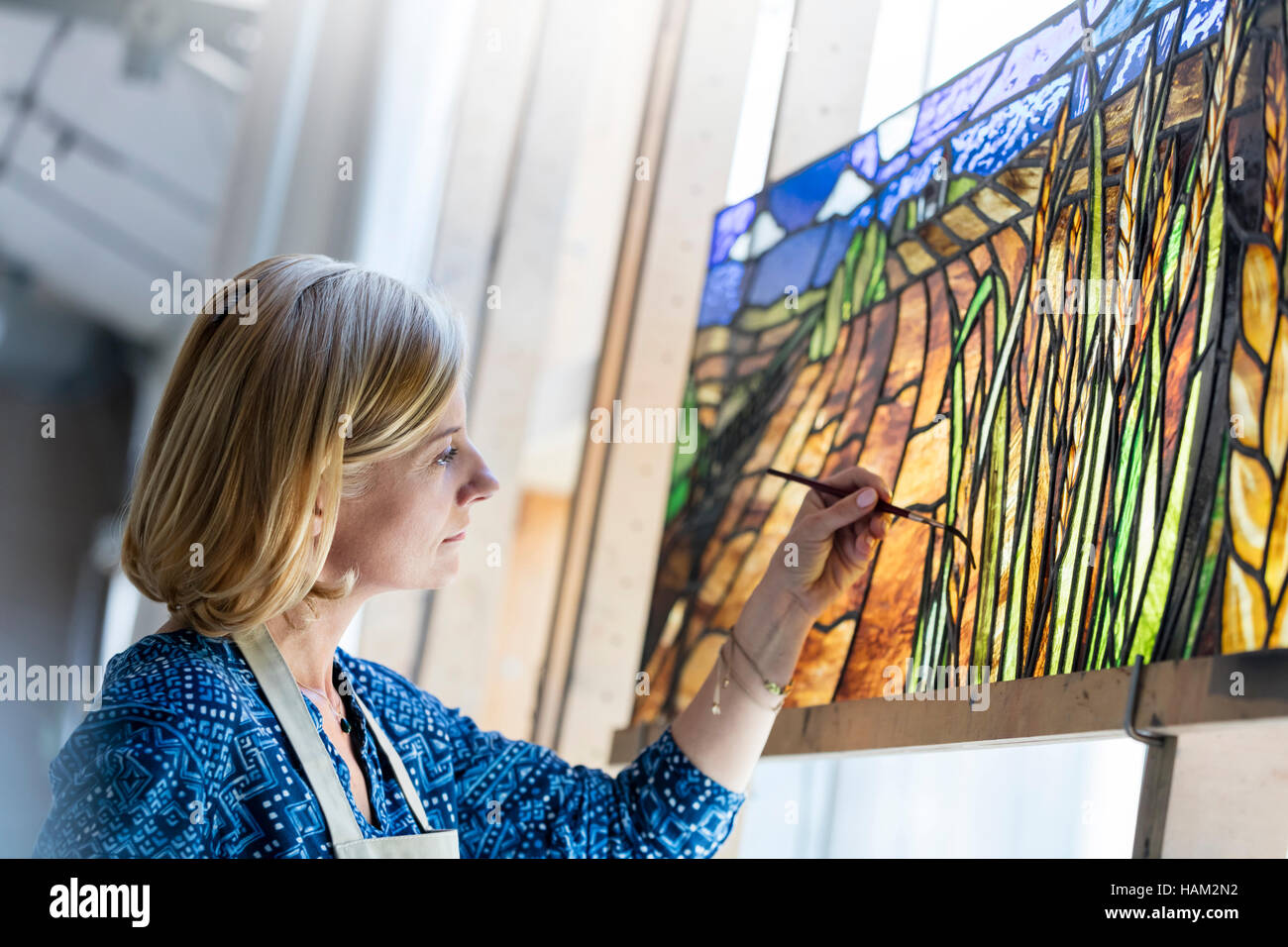 Artisan verrier Projet de finition Banque D'Images