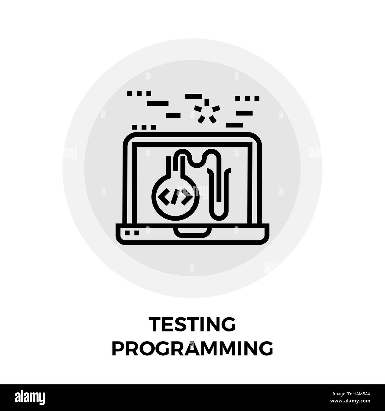 L'icône de programmation test vecteur. L'icône de la télévision isolé sur fond blanc. Fichier EPS modifiables. Vector illustration. Illustration de Vecteur