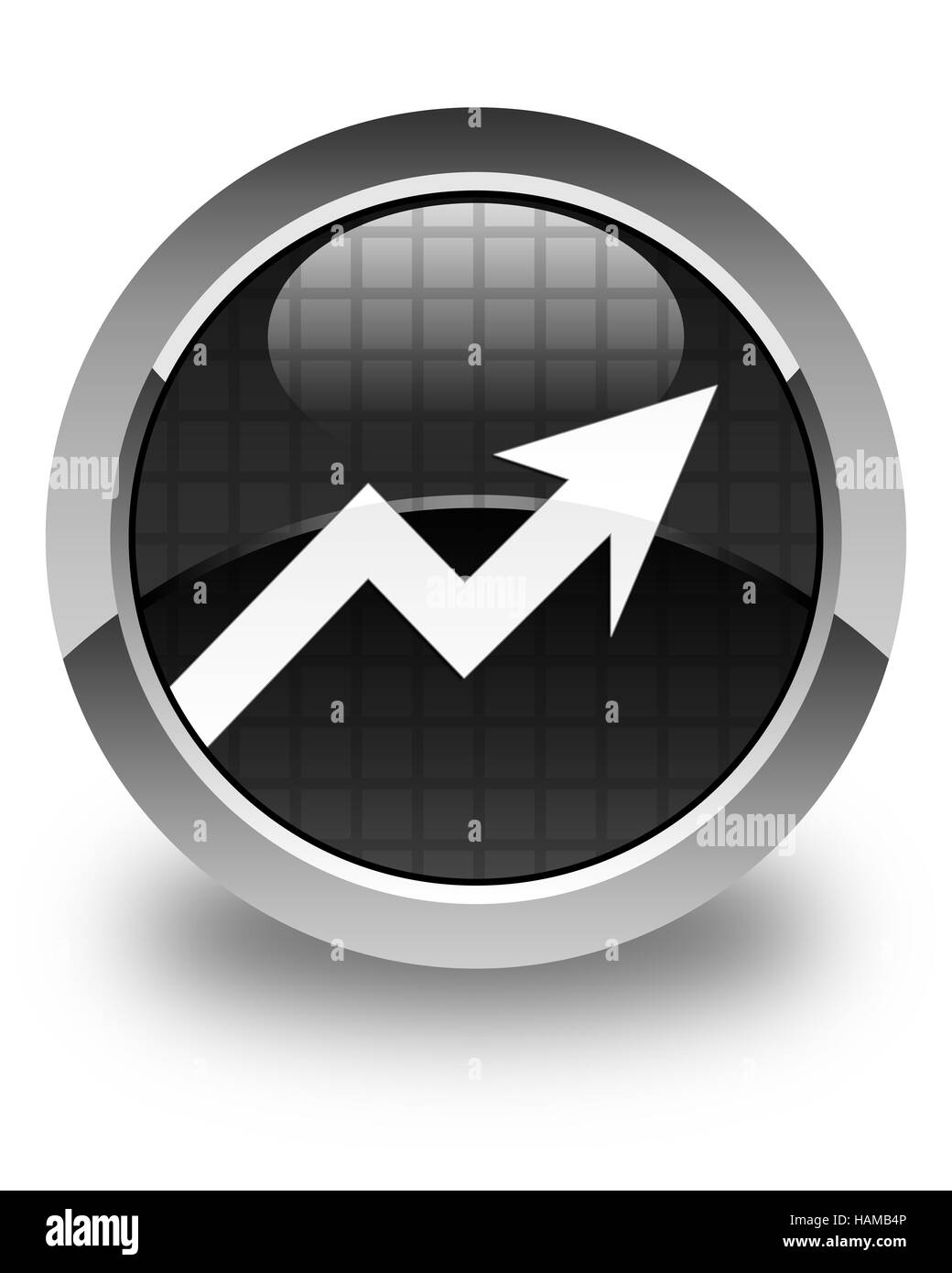 Business graph isolé sur l'icône bouton rond noir brillant abstract illustration Banque D'Images Business graph isolé sur l'icône bouton rond noir brillant abstract illustration Banque D'Images