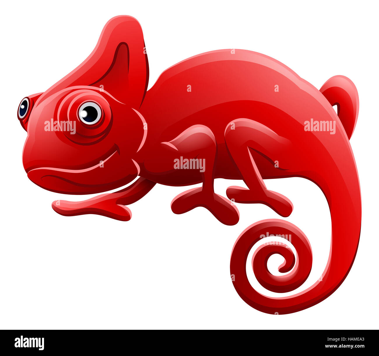 Un dessin anim caract re cam l on l zard rouge Photo Stock Alamy