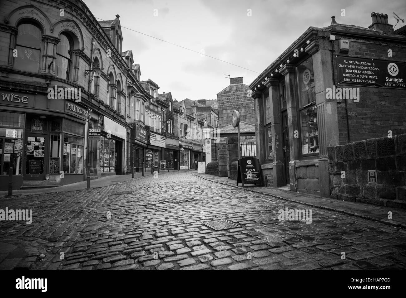 Water Street, Todmorden, Calderdale, West Yorkshire, Angleterre Banque D'Images