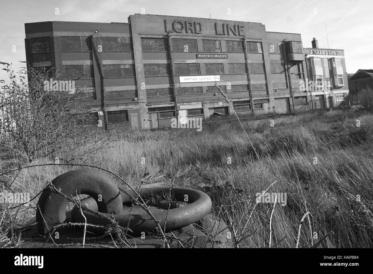 L'industrie de la pêche de la coque, bâtiments abandonnés, St Andrew's dock, Kingston Upon Hull Banque D'Images