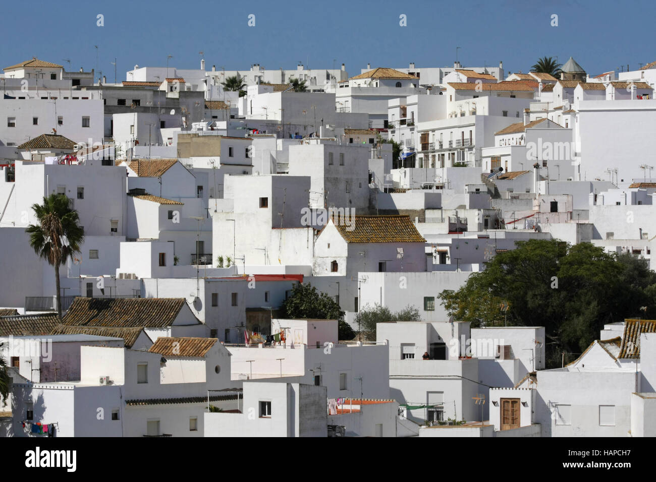 Vejer Maisons. Andalousie Banque D'Images