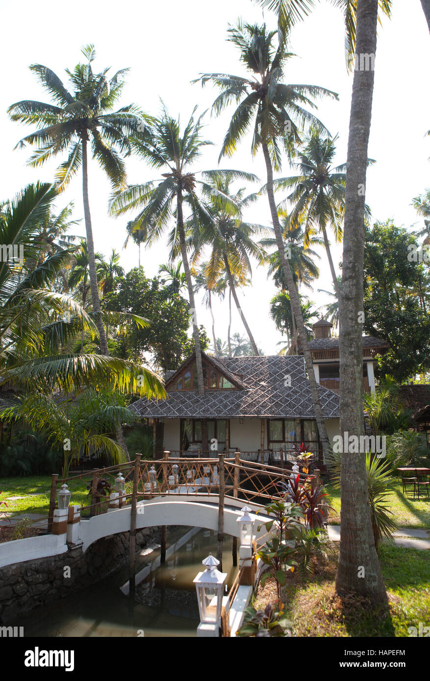 Les 3 bungalows du complexe d'éléphants dans l'île de Vypin,Cherai Beach,Kochi,Kerala, Inde Banque D'Images