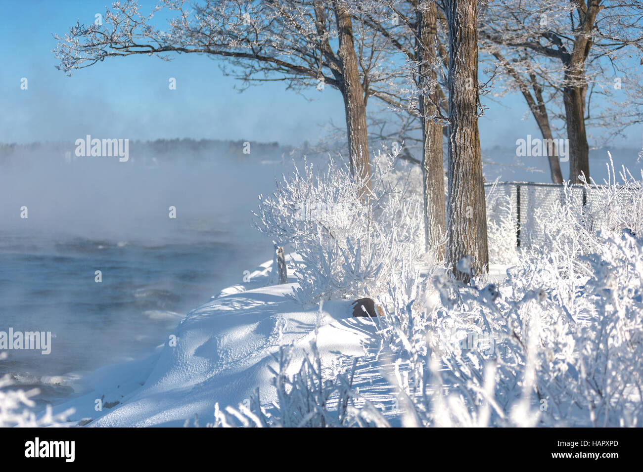 L'hiver sur la rivière Banque D'Images