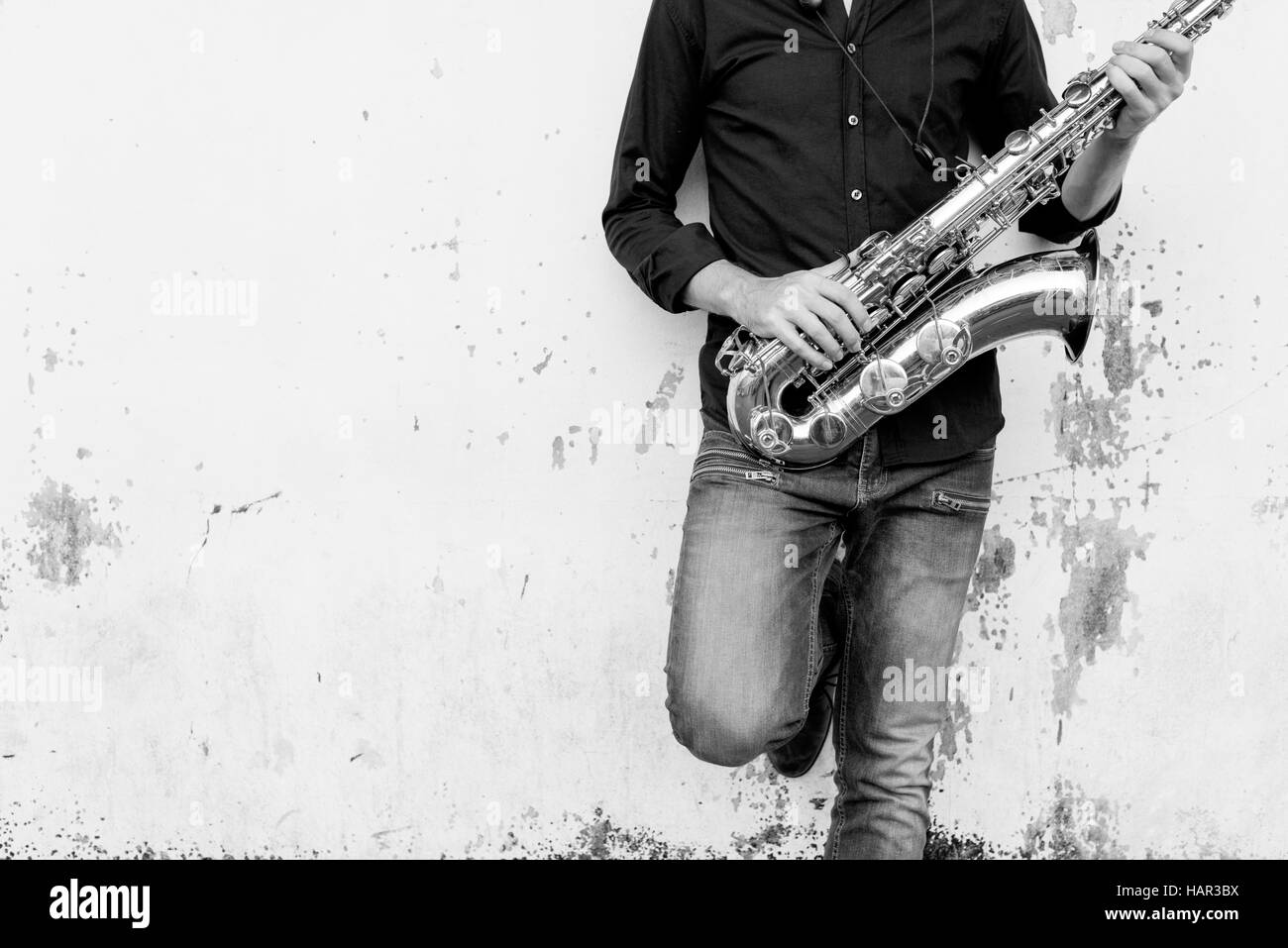 Saxophone Jazz musicien symphonique Concept Banque D'Images