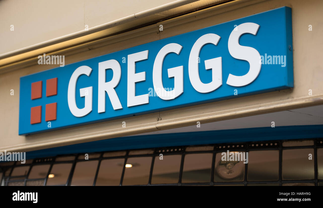 Greggs shop soupir, Brentwood, Essex Banque D'Images