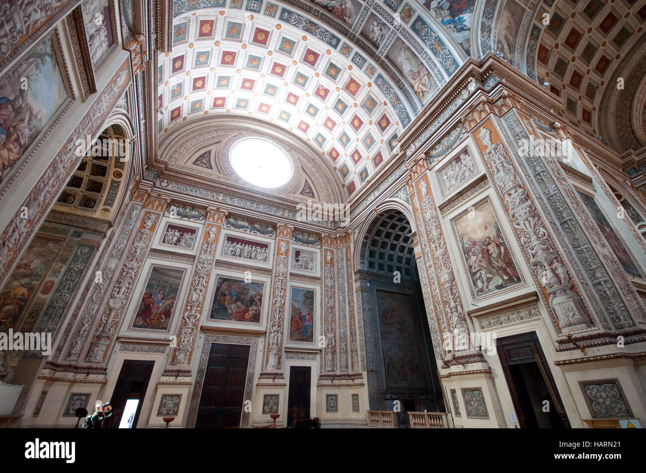 L'Italie, Lombard, Mantoue, Chiesa di Sant' Andrea, l'Église Vue de l'intérieur Banque D'Images