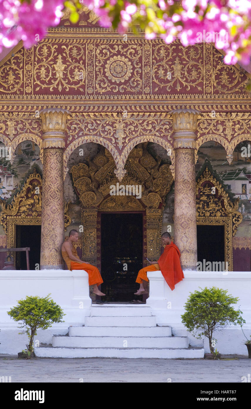 Mönche Buddhistische dans Tempel Banque D'Images