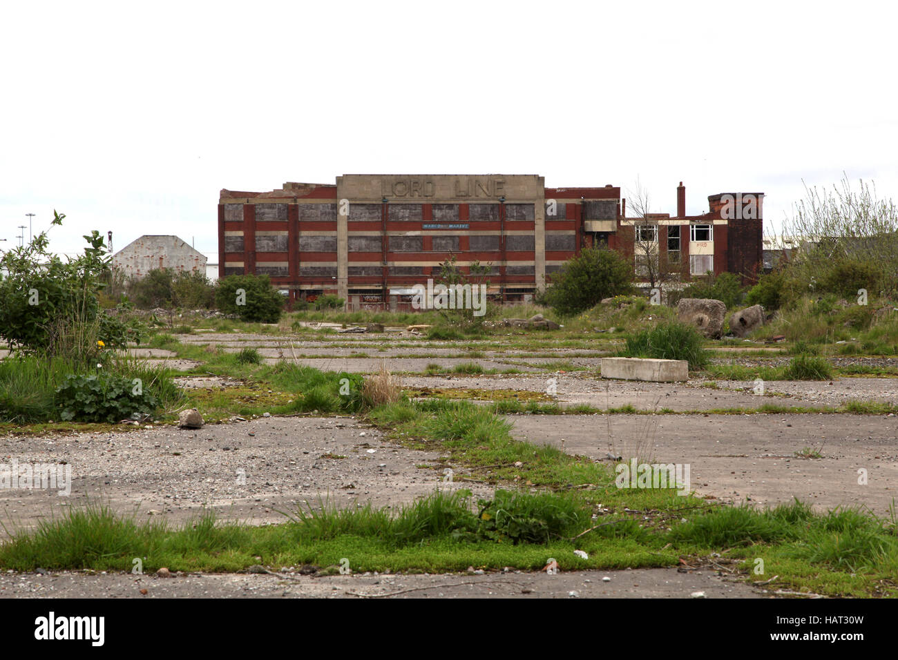 L'industrie de la pêche de la coque, bâtiments abandonnés, St Andrew's dock, Kingston Upon Hull Banque D'Images