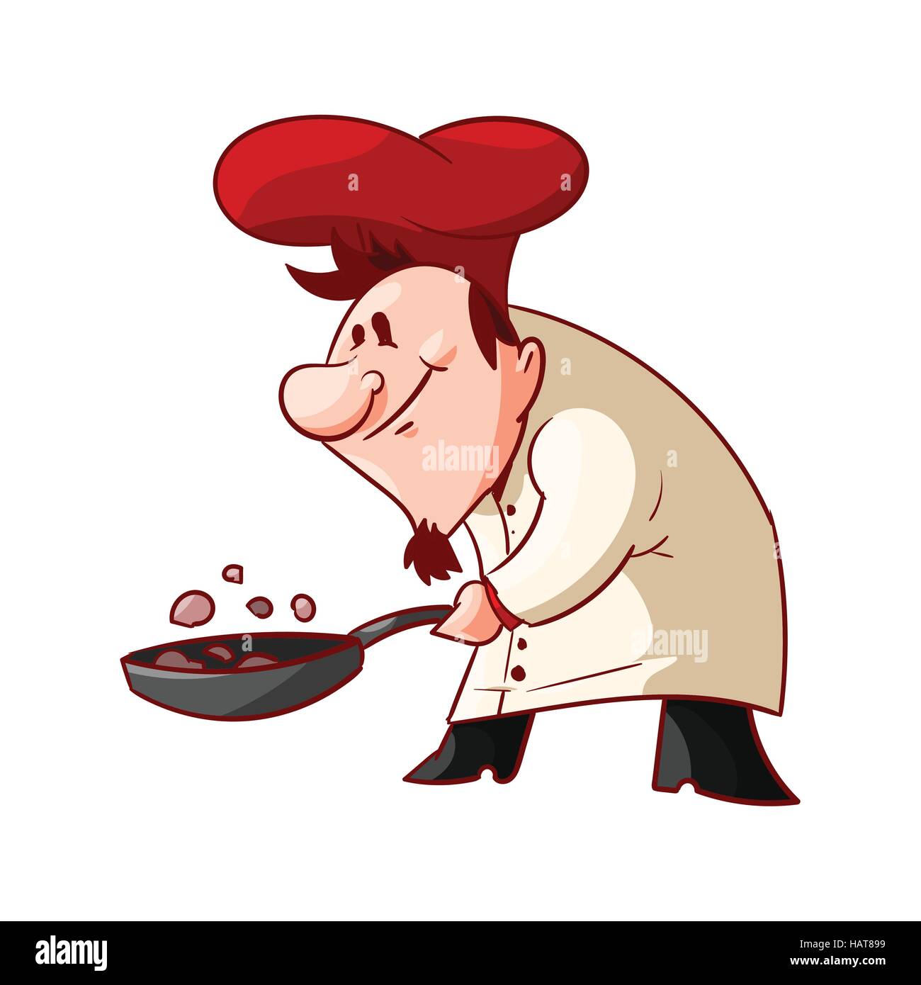 Colorful vector illustration d'un chef cuisinier ou un dessin animé Illustration de Vecteur