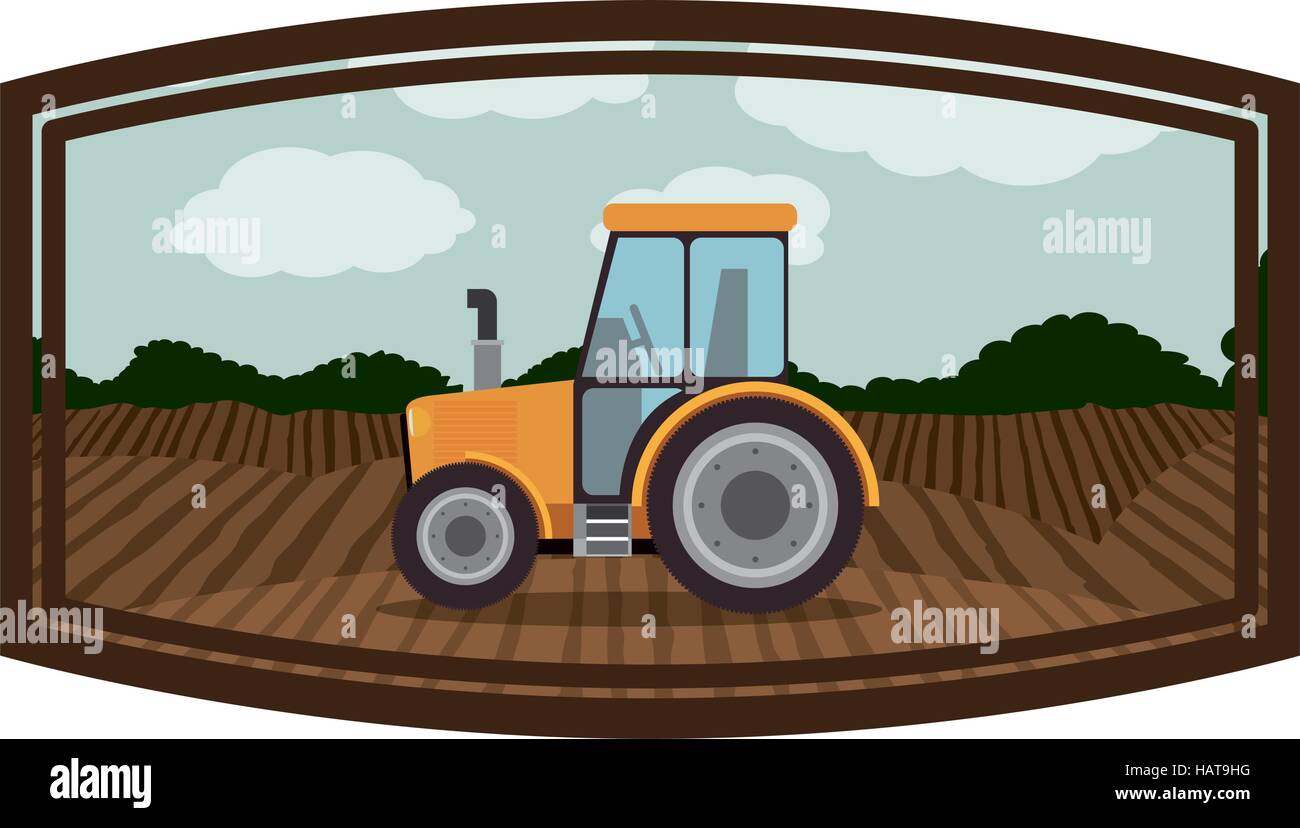 L'icône du véhicule tracteur. Instrument de la machine-outil et de  l'agriculture agricole. Conception isolés. Vector illustration Image  Vectorielle Stock - Alamy