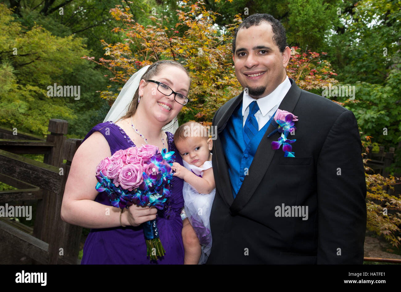 Mariage interracial à Dallas, Texas Banque D'Images