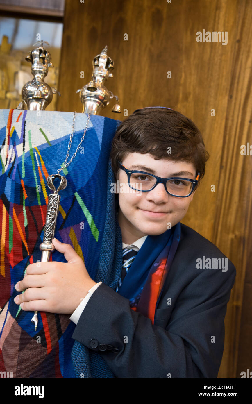 Le Jewsih Bar Mitzvah traditionnel de Boston, ma Banque D'Images