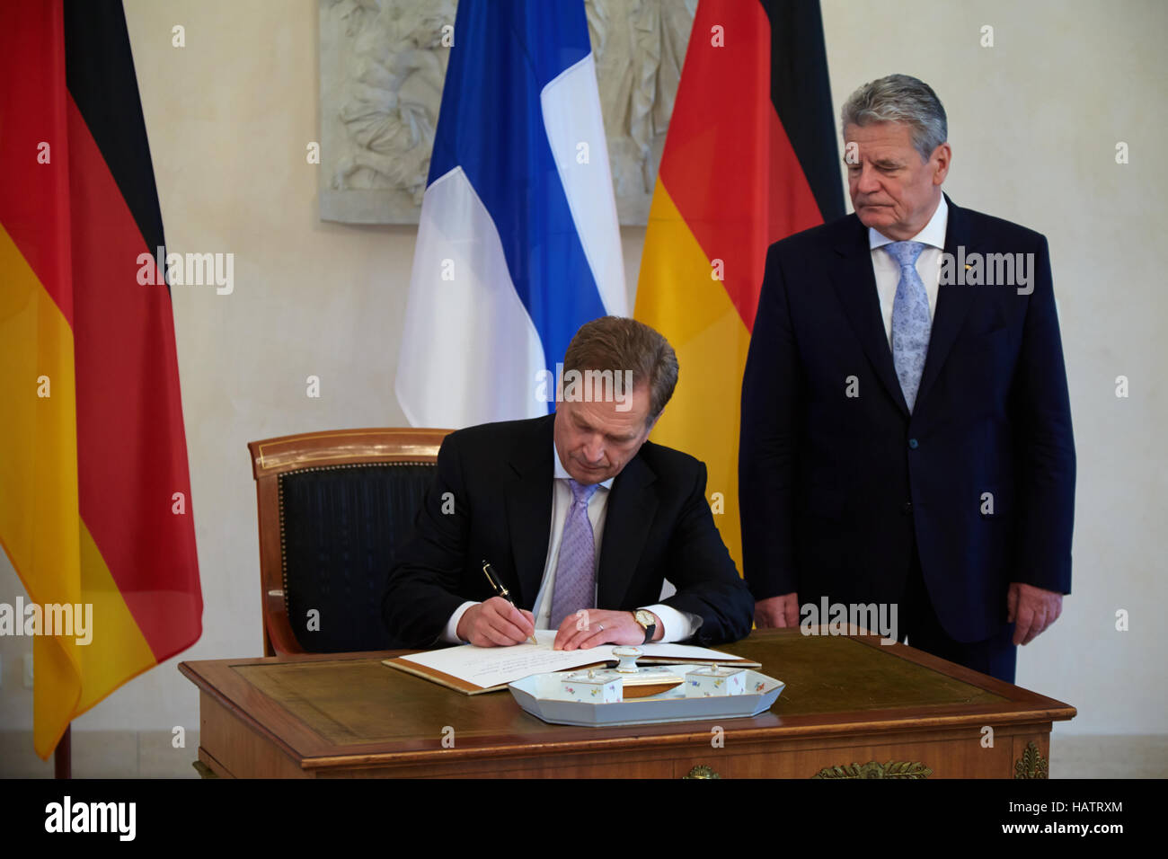 Le Président finlandais Niinistö visites allemagne Banque D'Images