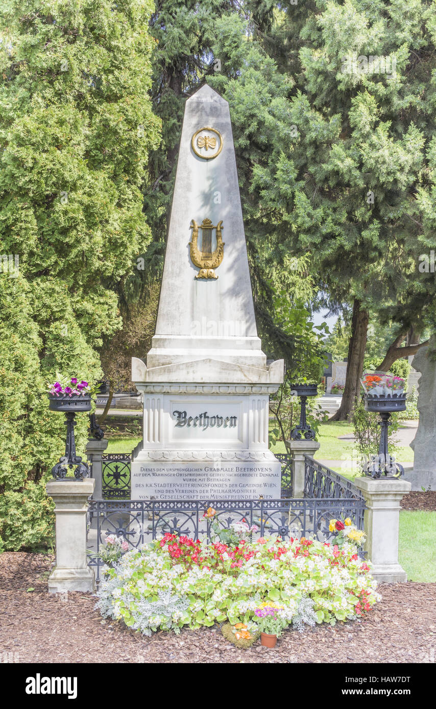 Tombe Ludwig van Beethoven Banque D'Images