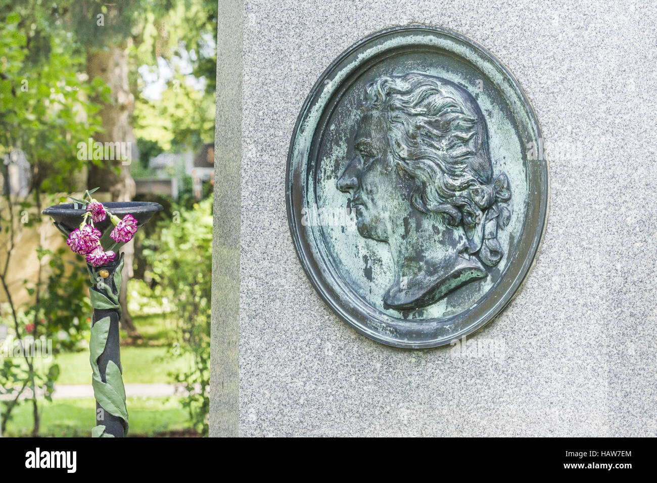 Mémorial en l'honneur de mozart w. a. Banque D'Images