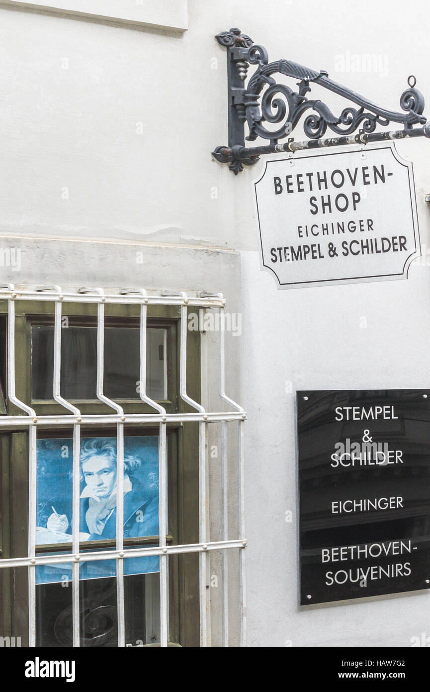 Boutique de Beethoven Banque D'Images