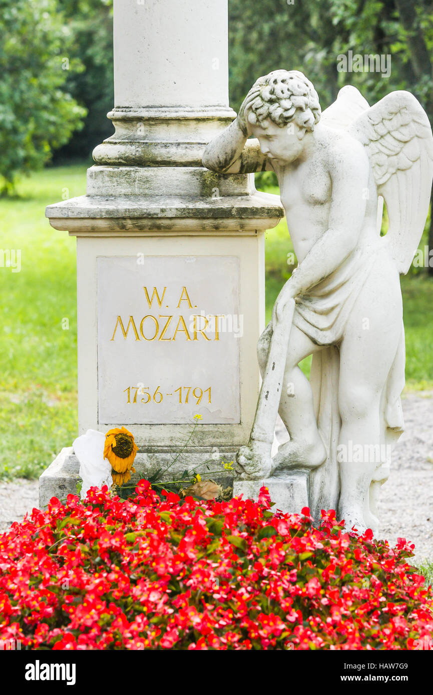 Tombe W.A. Mozart Banque D'Images