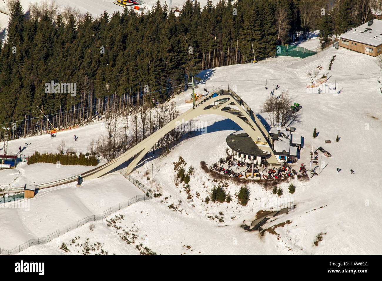 Le saut à ski hill St Georg à Winterberg Banque D'Images