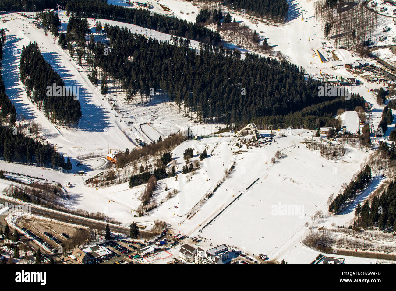 Le saut à ski hill St Georg à Winterberg Banque D'Images