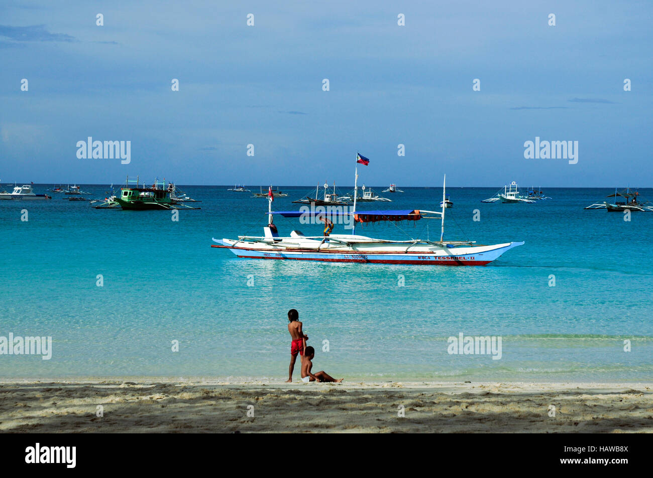 Boracay, Boracay Island, White Beach, Western Visayas, Philippines Banque D'Images