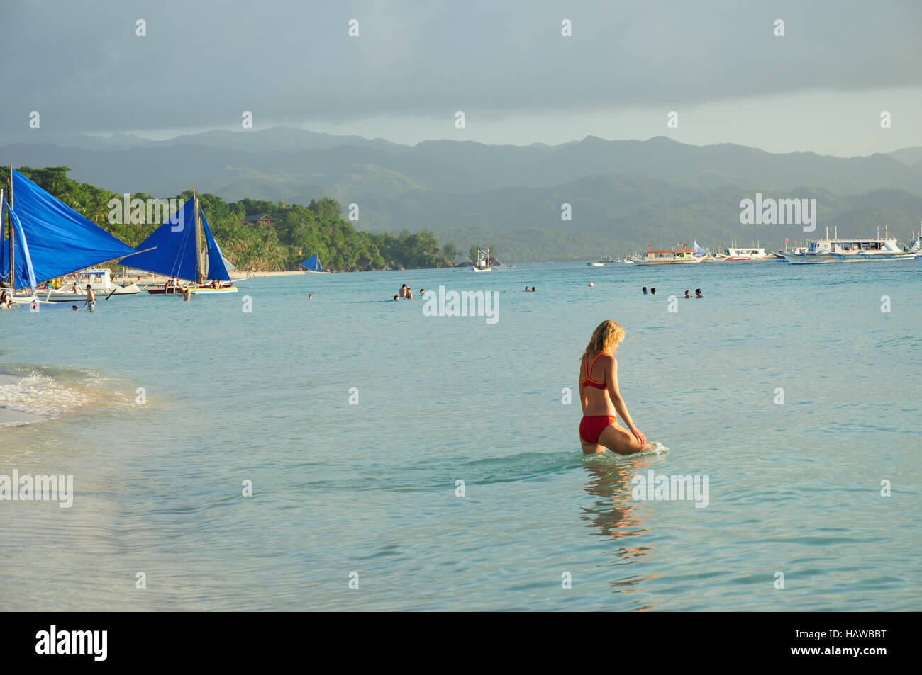 Boracay, Boracay Island, White Beach, Western Visayas, Philippines Banque D'Images