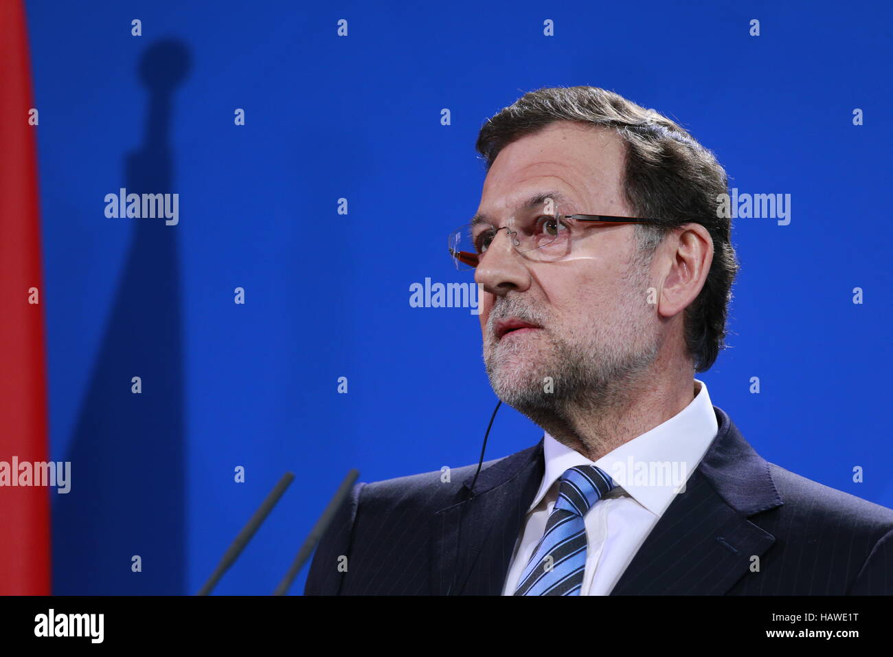 Mariano Rajoy à la conférence de presse conjointe Banque D'Images