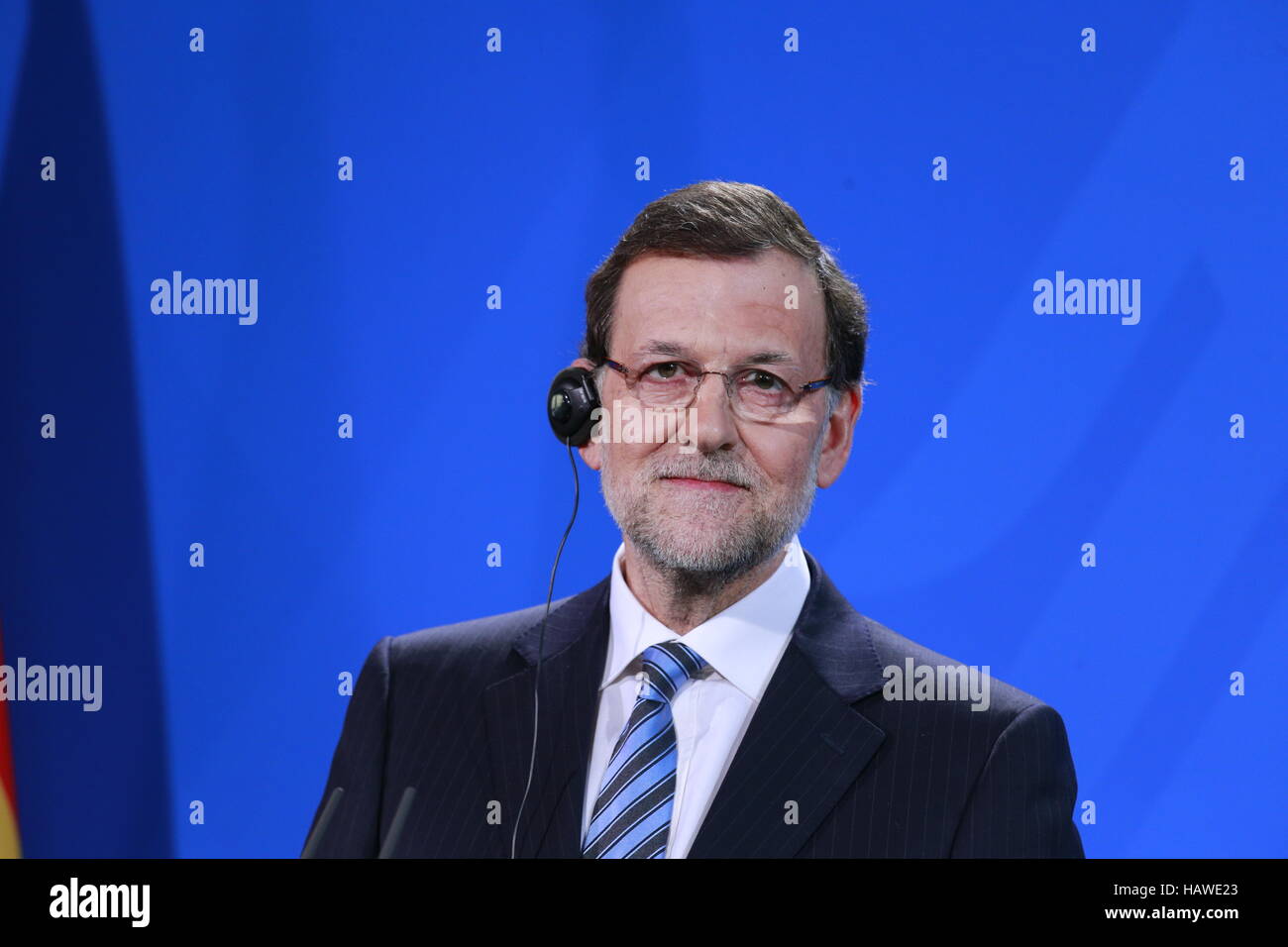 Mariano Rajoy à la conférence de presse conjointe Banque D'Images