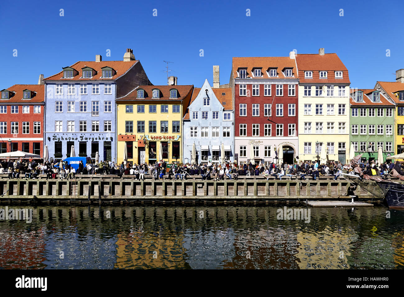 Nyhavn (Nouveau port) à Copenhague, Danemark Banque D'Images