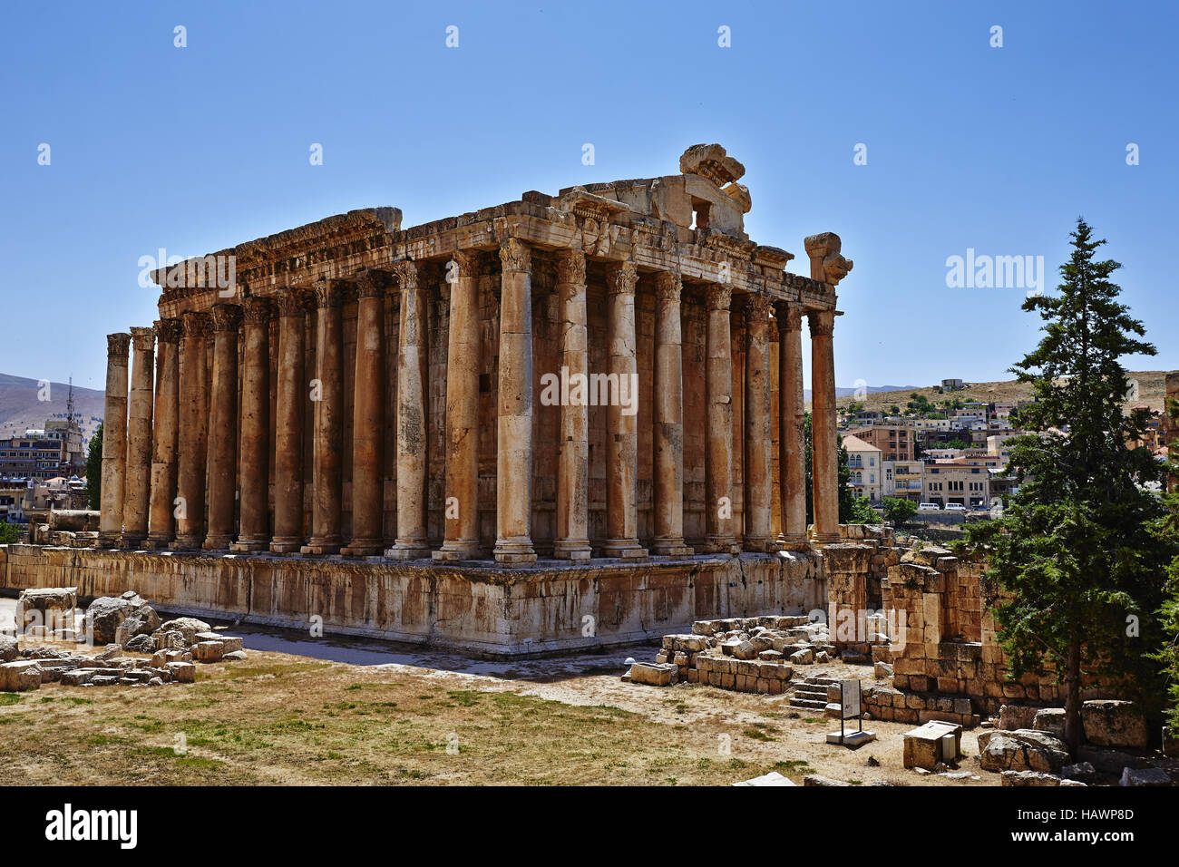 Temple de Bacchus - Baalbek, Liban Banque D'Images